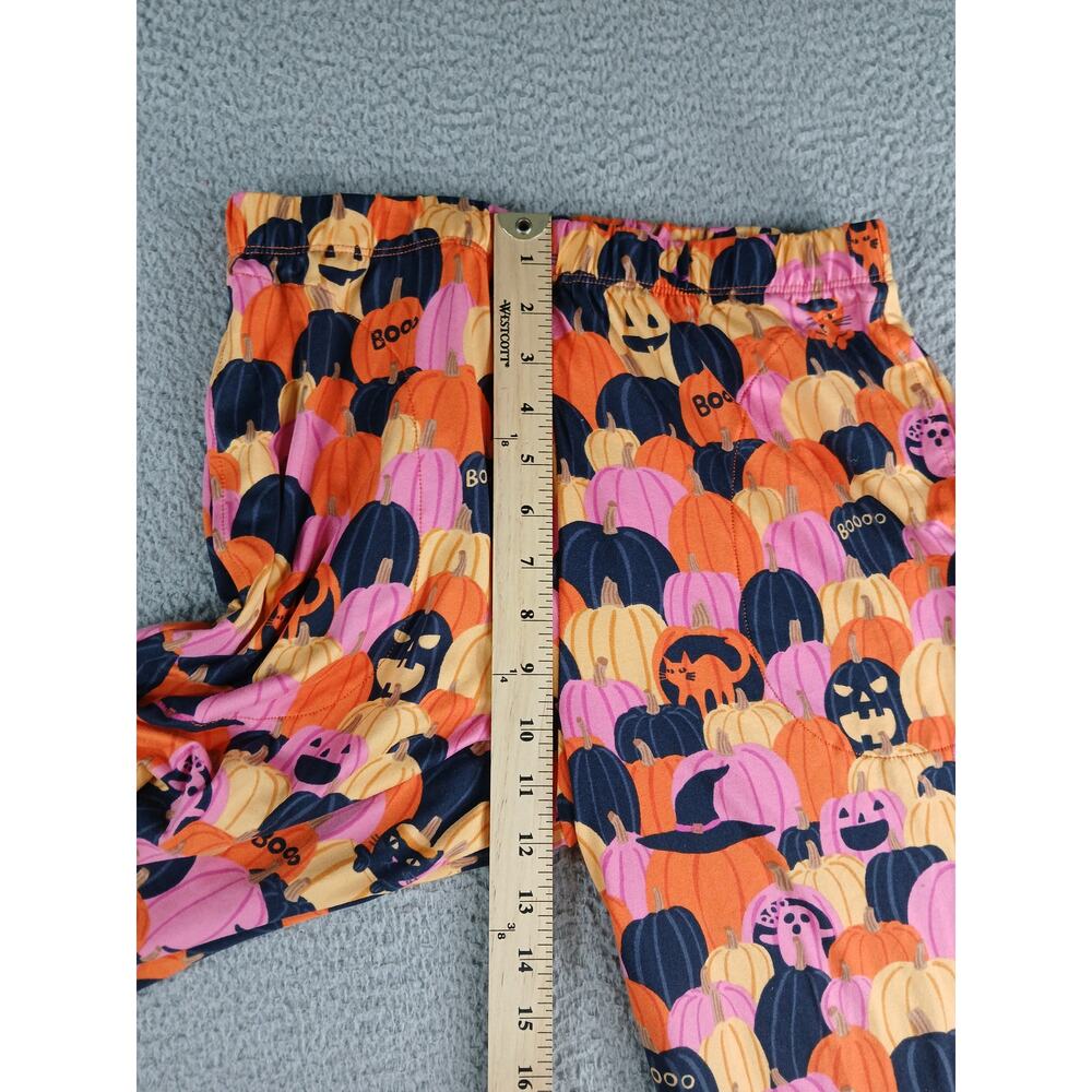 Beauty Sleep Social Pajamas Women XS 2 Piece Halloween Pumpkin Soft Stretch - Picture 7 of 14
